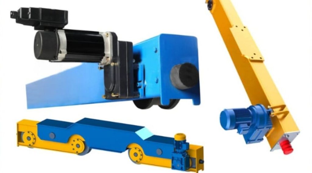 Crane end carriage, wheel assemblies and drive spare parts